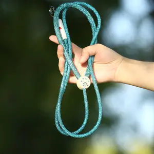 4 feet long Colorful Dog Leash with Shining Beads Durable Safe Premium Polyester Material for Various Activities Including Walks and Runs