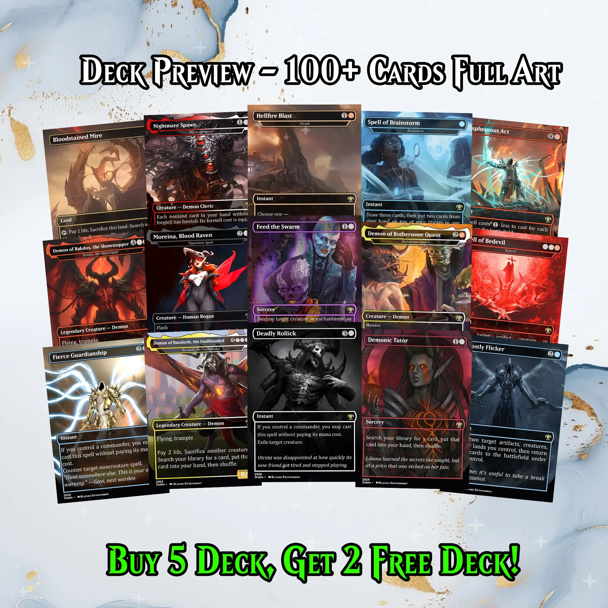 diablo mtg cards Custom Deck DIABLO THEMED MTG PROXY COMMANDER