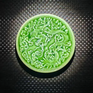 Green Relief Dragon-Patterned Master's Cup
