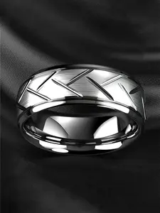 1 Pc Fashion Men's Stainless Steel Exquisite Trendy Ring For Men Party Accessories Jewelry Gift