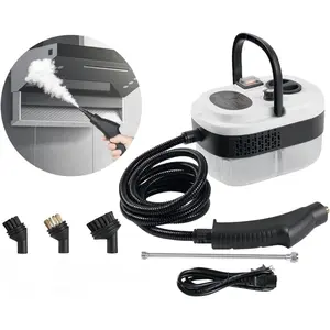 2500W High Handheld Steam Cleaner,High Temperature Pressurized Steam Cleaning Machine, 6 High Speeds with 3 Brush Heads for Kitchen Home Car Cleaning