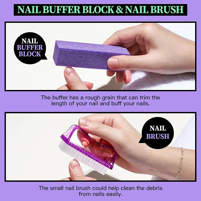 Premium Manicure & Pedicure Tool Kit Professional Nail Care Set with Cuticle Nippers Pushers Peelers 100/180 Nail Files Buffer Block Ingrown Toenail Tool & Toenail File Salon