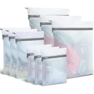 9 count Mesh Laundry Bags for Delicates, Laundry Bags Mesh Wash Bags,Lingerie Bags for Washing Delicates, Garment Bag for Washing Machine (3 Large,3 Medium,3 Small)