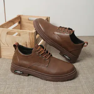 Men's fashionable traditional shoes, casual solid color lace up low top shoes, round toe design, suitable for daily and casual wear, all season simple casual shoes, comfortable, non slip, casual lace up, durable shoes suitable for outdoor activities.