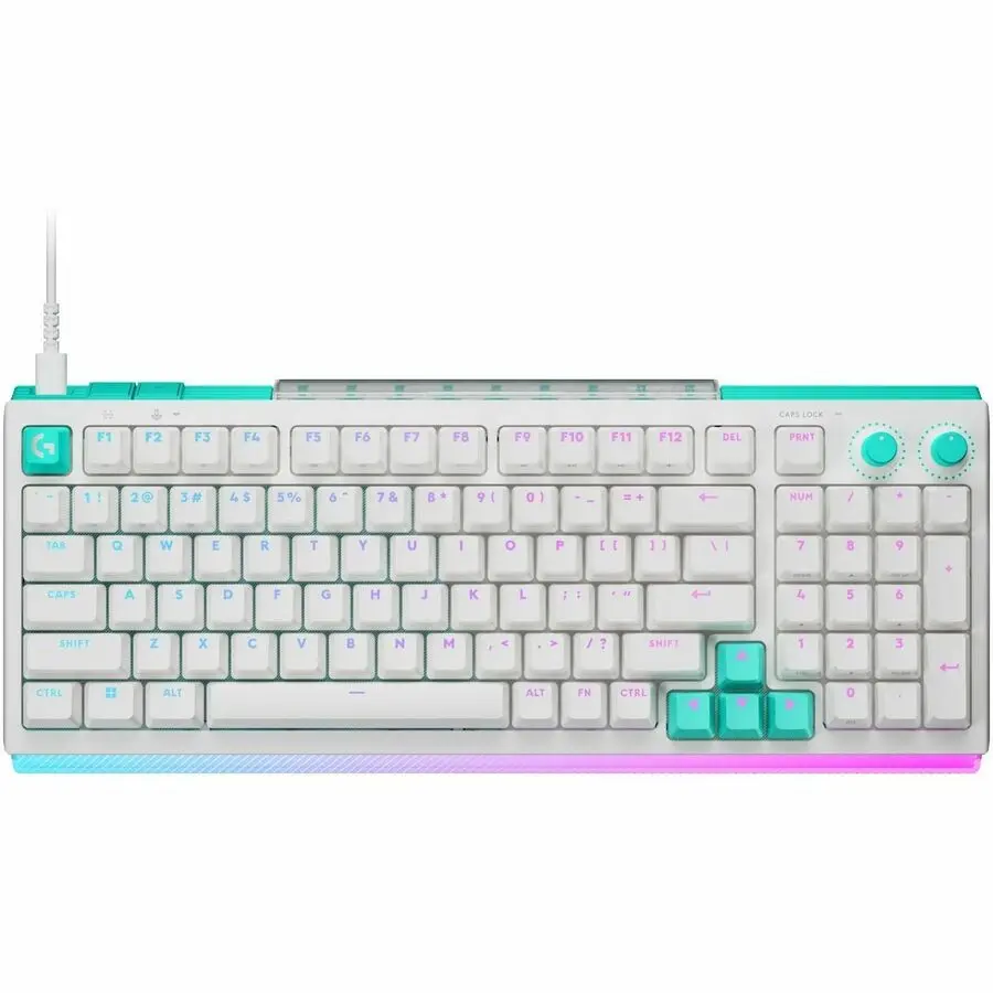Logitech G512 X 98 DUAL SWAP Hot-Swappable TMR Analog / Mechanical Gaming Keyboard 8K Polling Rate Custom Actuation 0.1 4.0 mm RAPID TRIGGER LIGHTSYNC RGB Wired PC Mac White Linear 920013997