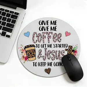 Fashionable Cartoon Round Mouse Pad, Non-Slip Rubber Base, Small Desktop Mat for PC/laptop, Gaming/mouse Pad, Gift for Girls/women - 7.87 Inches