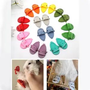 Cute Hamster Shoes for Small Pets, Crocodile Shape Slippers, Perfect for Photos, Random Colors, 1 Pair/2 Pairs Available