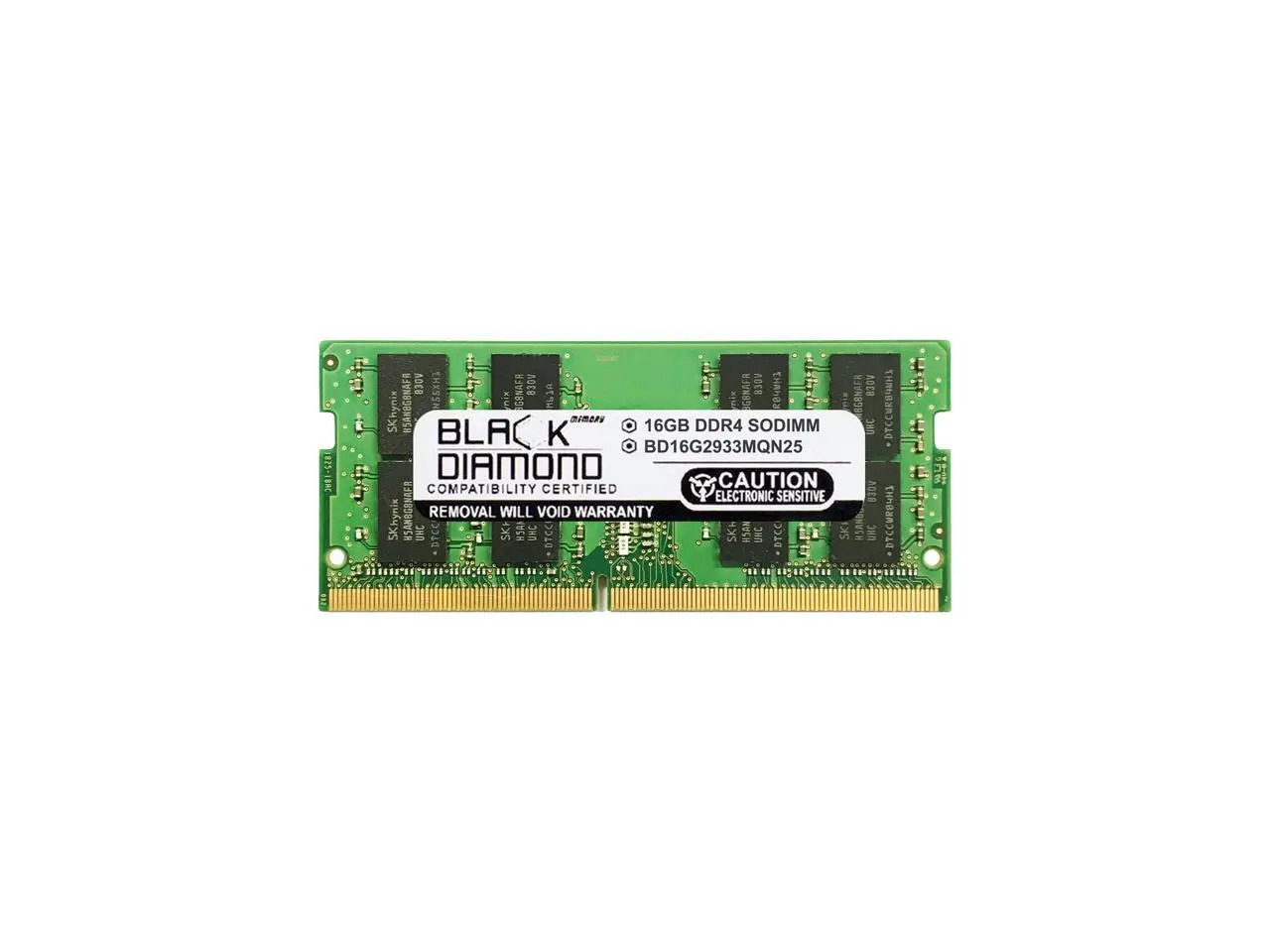 Black Diamond Memory 16GB 260-Pin DDR4 SO-DIMM DDR4 2933 (PC4 23400) Laptop Memory Model BD16G2933MQN25