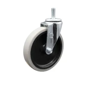 Service Caster SCC-TS05S510-TPRS-121315 5 in. Swivel Thermoplastic Rubber Caster Wheel with 0.5 in. 13 TPI x 1.5 in. Threaded Stem Caster