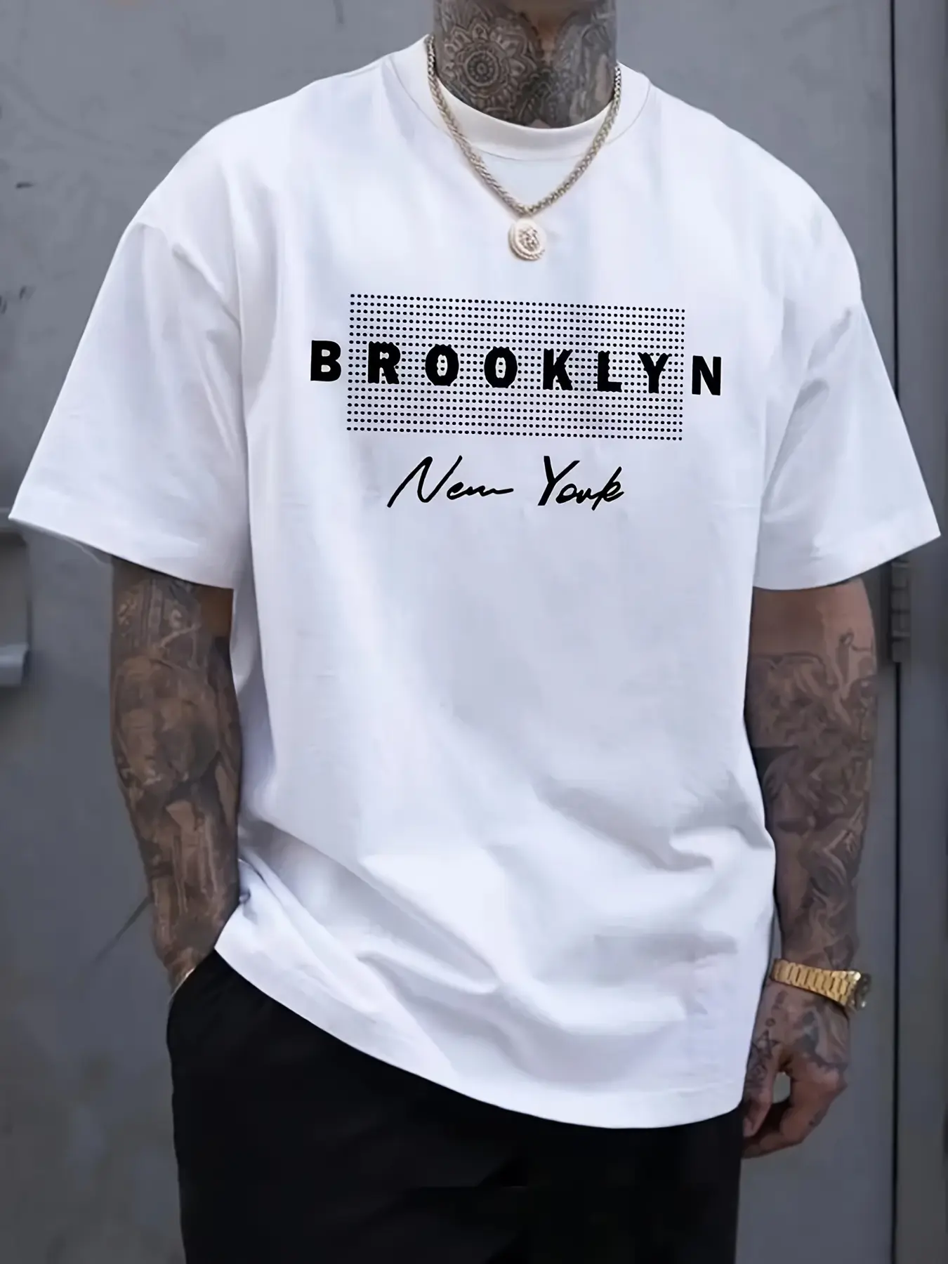 Men's BROOKLYN Print T-shirt - Trendy, Comfortable, Soft, Regular Fit