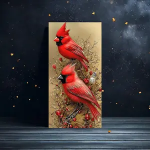 Cardinal Pattern DIY Diamond Arts Colorful Painting Kit without Frame, DIY 5D Diamond Arts Colorful Painting Kit, Wall Art Decor for Home Bedroom