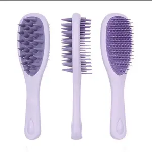 Hair Brush - 2 in 1 Detangling & Scalp Massager brush for All Hair Types / Purple Color