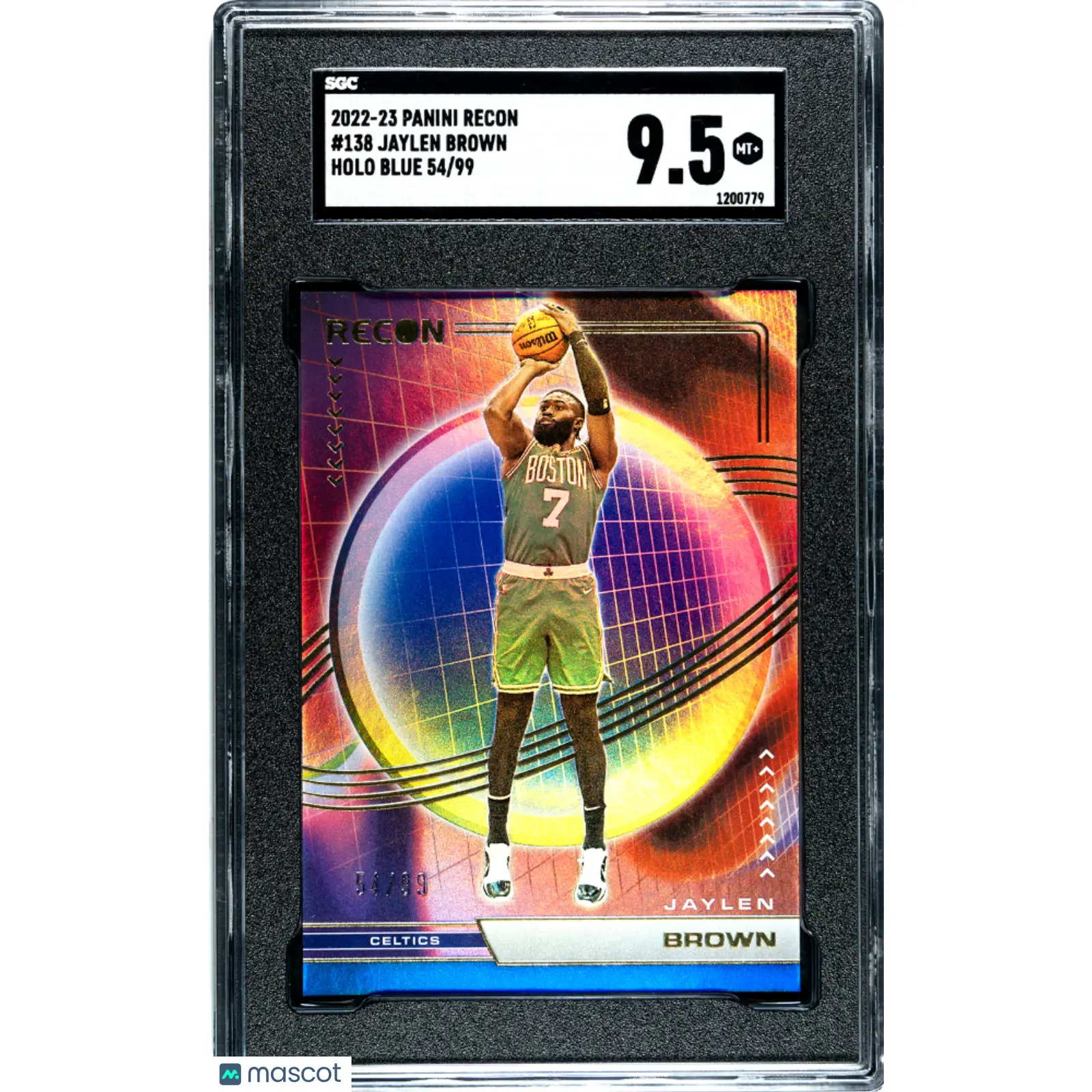 Jaylen Brown SGC 2022 23 Panini Recon #138 Holo Blue Basketball 9.5