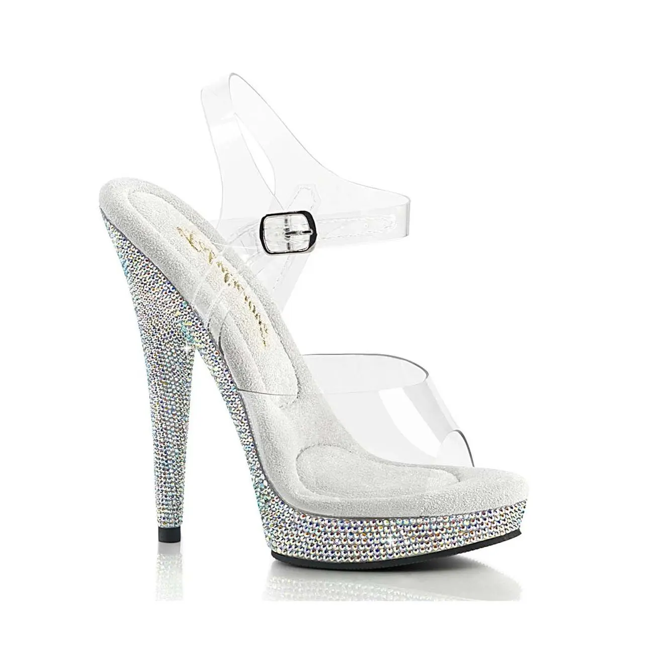 Fabulicious Sultry-608DM Rhinestone Ankle Strap Sandal