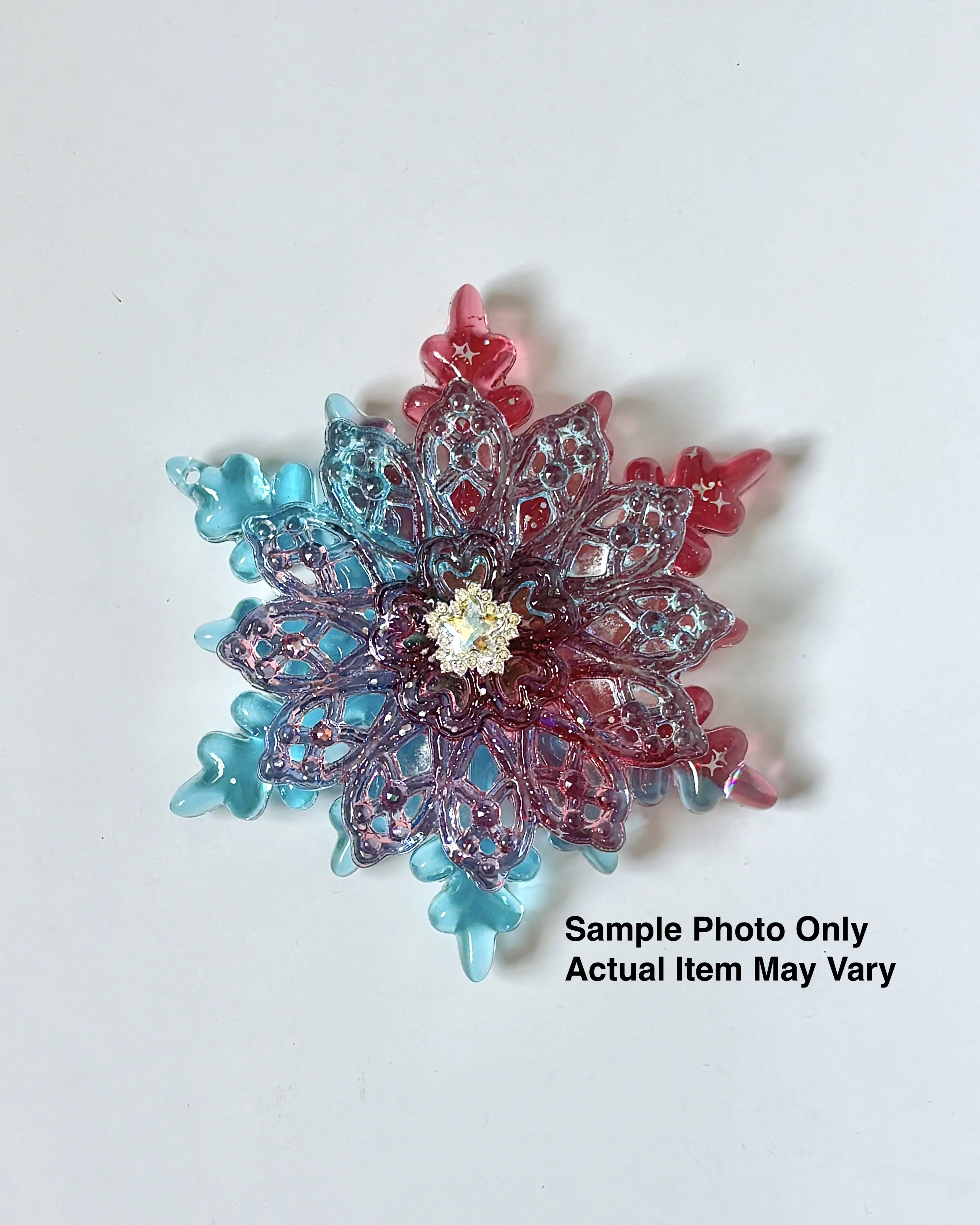 Resin Snowflake Refrigerator Magnet