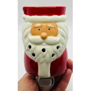 Santa Claus Plug-In Wax Warmer with Rotating Base & NP7 Warming Bulb for Festive Home Fragrance