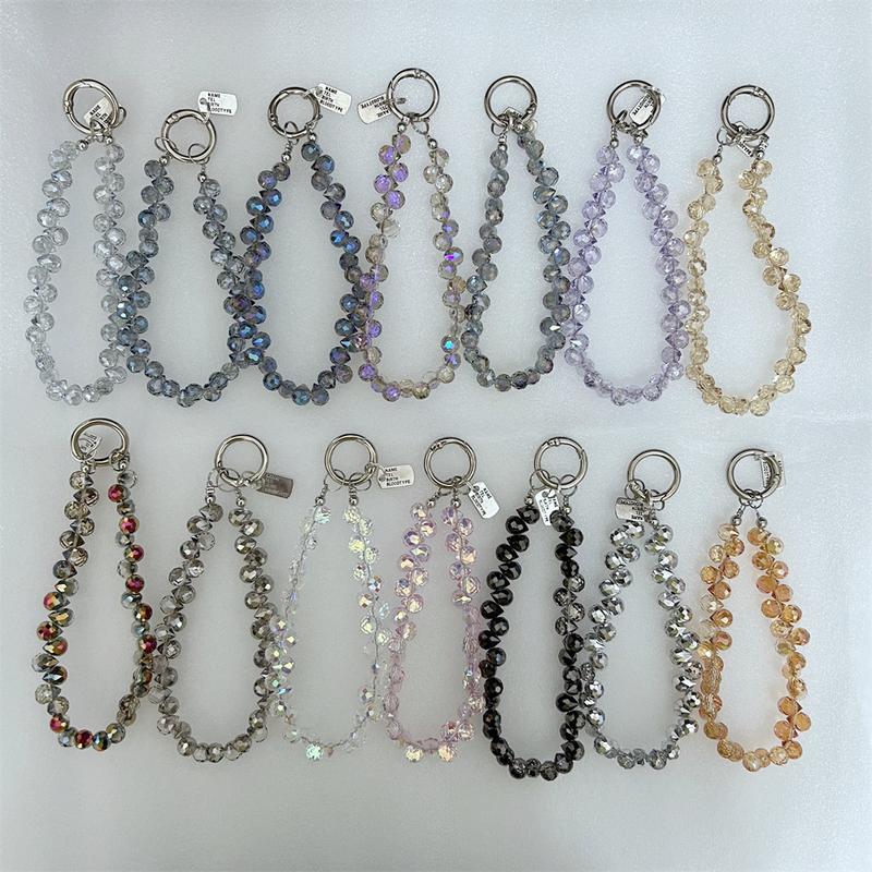 Crystal Phone Chain Phone Case Lanyard Wrist Anti-Lost Chain Keychain USB Flash Drive High-End Feel Phone Lanyard