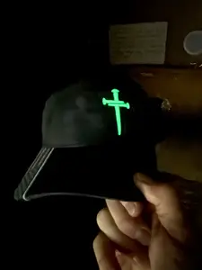 Christian Cross GLOW IN THE DARK Sacred Nails Kryptek Typhoon Adjustable hat with FREE CHALLENGE COIN