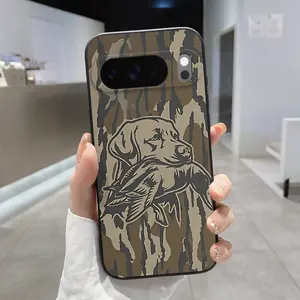 Rounded Edge TPU Phone Case for Google Pixel 10 9 8 7 Pro A XL Camouflage Dog Pattern Drop Protection Shockproof Soft Liquid Silicone Smartphone Cover