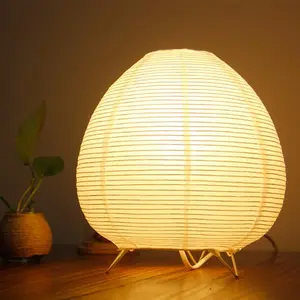Table Lamp Paper Lamp Able Lamp Standing Lamps with Rice Paper Shade for Bedroom Livingroom (Egg)