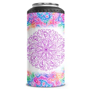 Sweary Mandala 4-in-1 Can Cooler Tumbler Combo