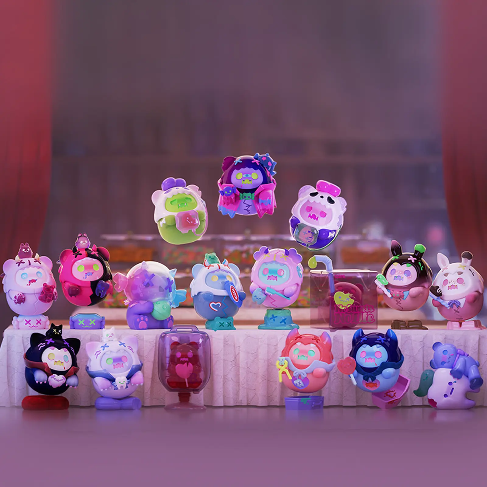無神コウ アクリルフィギュアスタンド　 Little Vampire Bear ShinWoo Ghost Bear Vampire Candy Shop Series Blind Box - TikTok Shop