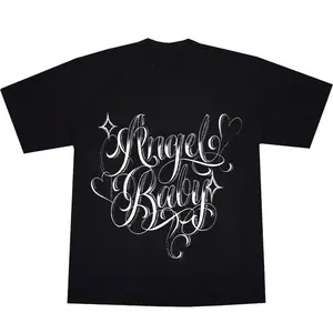 Men's Short-Sleeve Cotton Sports T-Shirt, Angel Baby Chicano Chicana Art Cholo Chola Themed Casual Streetwear