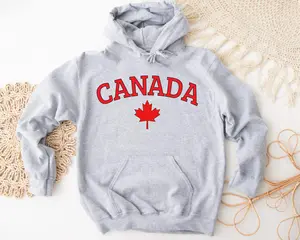 Canada Sweatshirt, Canada Flag Hoodie, Gift Sweater For Canadian, Matching Canada's Day Sweatshirt, Oh Happy Day Hoodie, Unisex Patriotic Sweatshirt.
