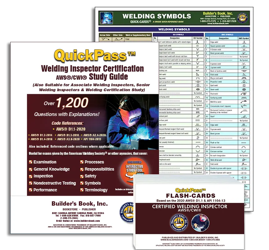 Welding Inspector Study Guide QuickPass 2020 AWS/CWI Combo