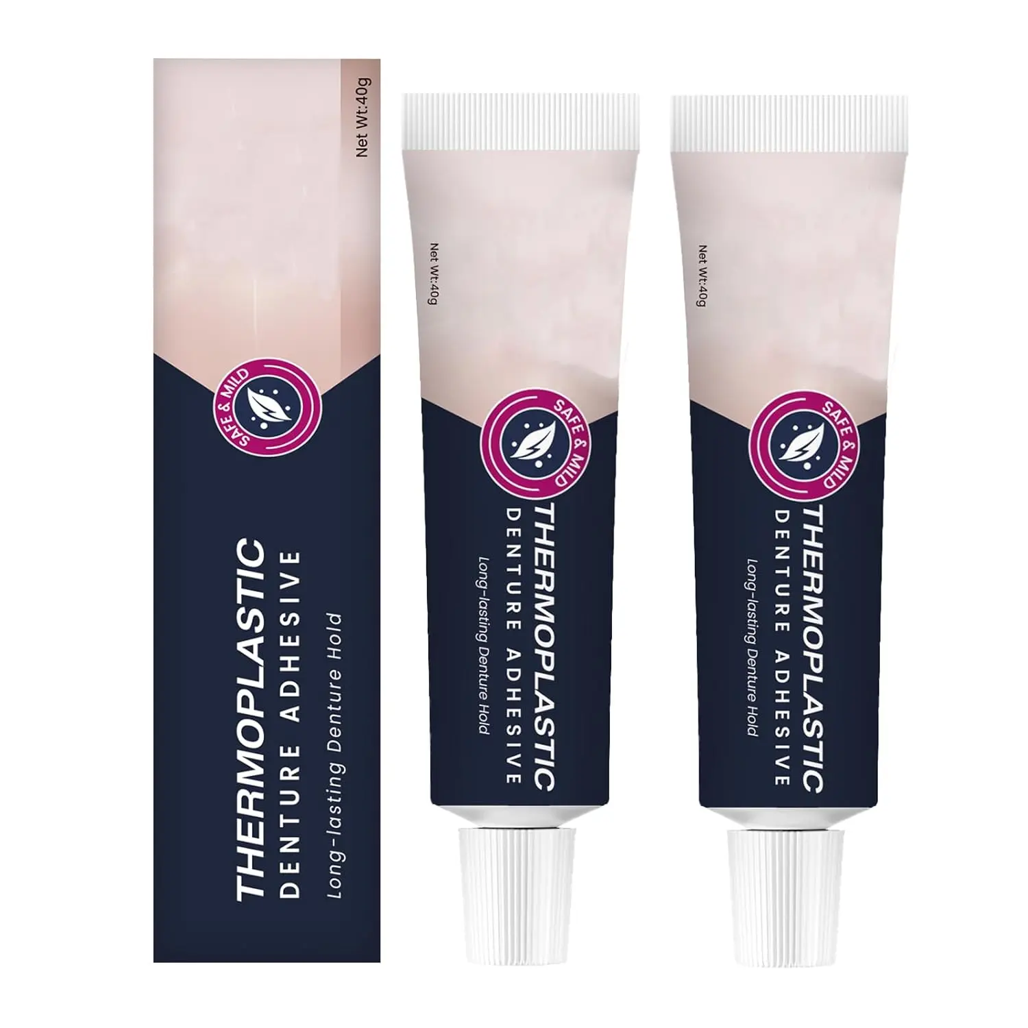 2PCS Thermoplastic Denture Adhesive, Ultra Max Hold Denture Adhesive, DentureAdhesive Fixing Paste, Fixed Dentures, Improving Comfort, Long-Lasting Durability
