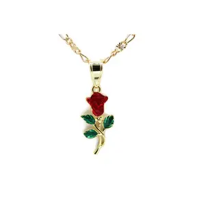 Rose Pendant with Necklace (24K Gold Filled)