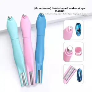 Three-In-One Heart Snake Cat Eye Nail Magnet, Detachable Multi-Function Magnetic Stone, Fast Operation, DIY Home & Salon Tool