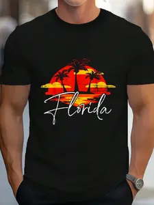 100% Cotton Florida Tshirt, Florida Lover Shirt, Florida Gift, Florida T-Shirt Women's Men's Graphic Tee Crew Neck summer vacation Tops