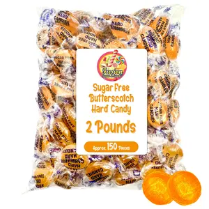 Arcor Sugar-Free Butterscotch Hard Candy Buttons - 2LB Bag (About 150 Pieces), Individually Wrapped Bulk Boiled Snack Candies summervibes☀️