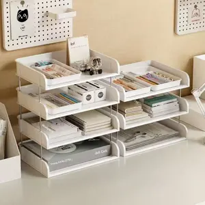 Bookshelf Desktop Storage Box, Book Organizer Rack, File Holder, Student Study Desk, Desk Organizer, Placement Shelf, Stationery Storage Organizer