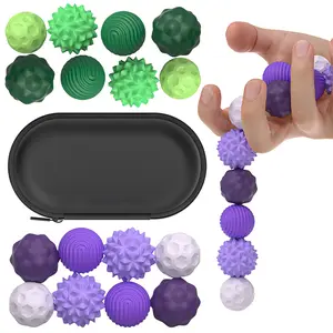 8Pcs Silicone  Large Magnetic Sensory Fidget Ball Toy,for Anxiety & Stress Relief,  On-the-Go Comfort Pain Stimulation Impulse Management