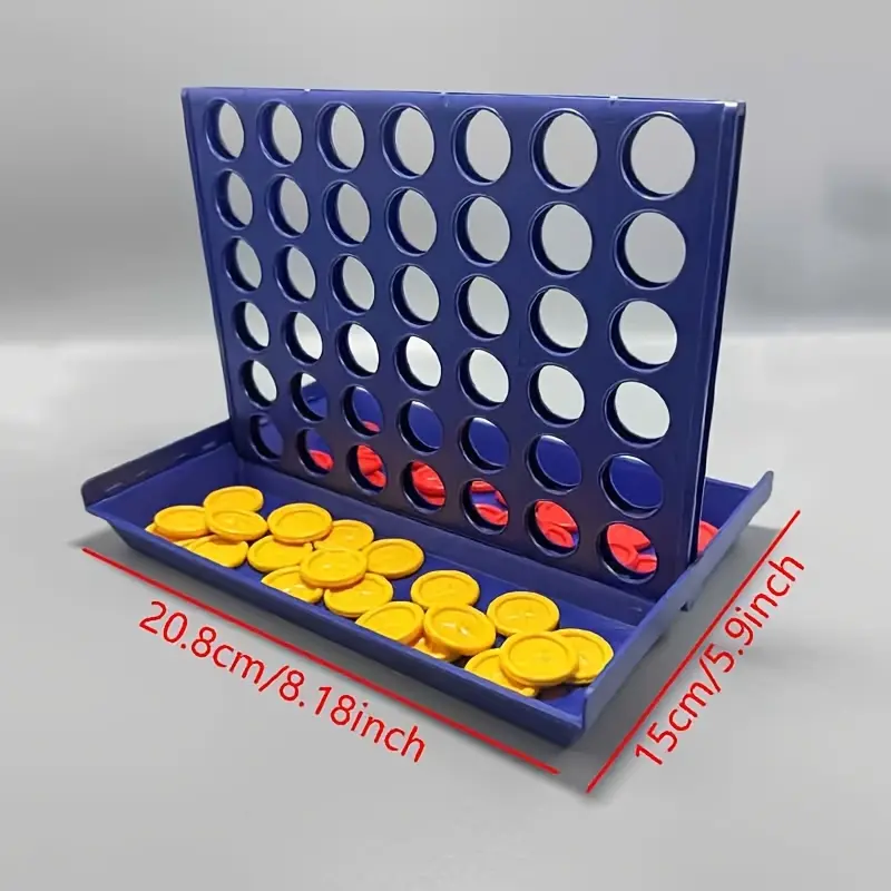 Connect Four Classic Grids in a Row Game, a Strategic Board Game, Designed for Two Players. Suitable for Families