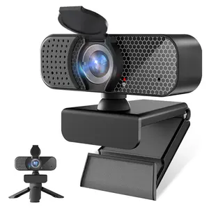 VisionPro Gear 2K/1080P USB Webcam with Privacy Cover Auto Focus Dual Mics Plug-and-Play UVC Wide-Angle Low-Light Multi-Mount for Zoom Teams YouTube OBS on Windows Mac Linux Android