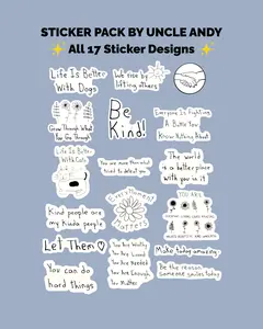 Uncle Andy's Sticker Bundle Pack (All 17 Sticker Designs)