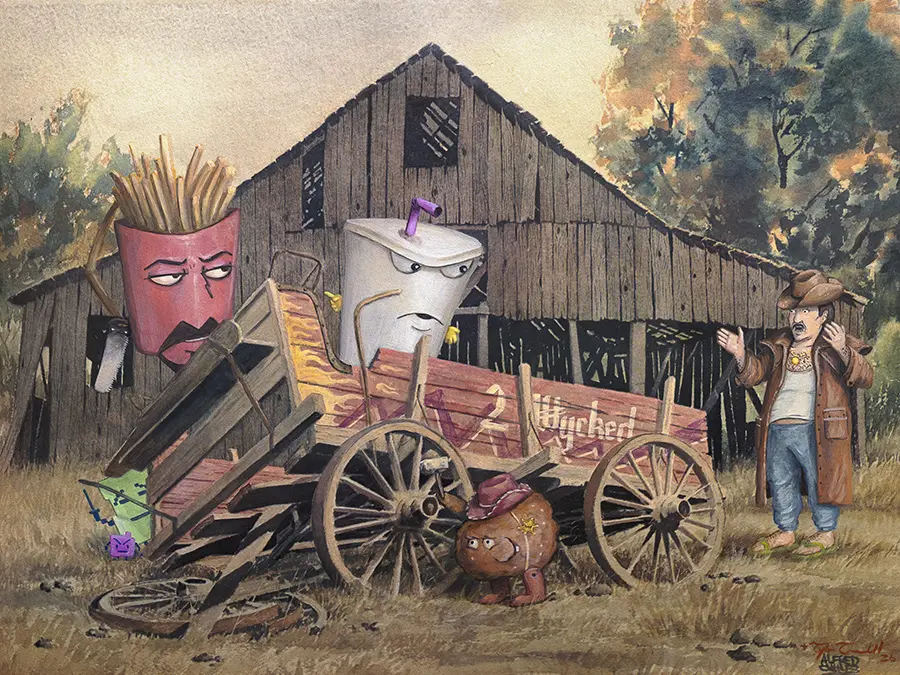 "Tarnations" - 24" x 18" High Quality Canvas Print