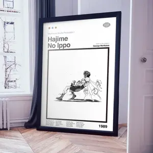 Hajime No Ippo Boxing Defeat Poster, Ippo Minimalist Art Print, Classic Anime Sports Decor, 1989 Manga Room Aesthetic, Gift For Anime Fans