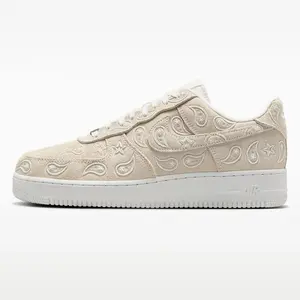 Nike Men's Air Force 1 '07 Low Premium 3D Textured Swoosh Comfort Casual Lifestyle Sneakers Sail Hemp IU2363-100