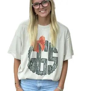 Custom Camo Monogram T-shirt Shortsleeve Top Womenswear