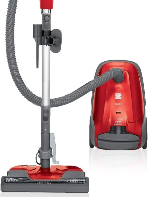 Kenmore 81414 400 Series Pet Friendly Lightweight Bagged Canister Vacuum with Extended Telescoping Wand, HEPA, Retractable Cord, and 4 Cleaning Tools-Red | Lightweight, Extended Telescoping Wand, HEPA, Retractable Cord, and 4 Cleaning Tools - 81414
