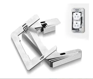 10 Pcs Outlet Spacers, Metal Wall Plate Spacer for Electrical Outlets, Flush Fit Device Leveling Plate for Receptacle Repair, Outlet-Extender Shims for Fixing Protruding Switches & Gaps,metal