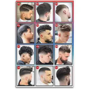 Barbershop Poster Collage Poster for Men's Haircuts Poster of A Modern Barbershop Barber Canvas Pain Painting Canvas Wall Posters Art Picture Print Modern Family Decor Posters