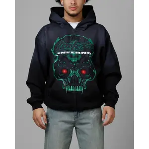 Loiter Inferno Zip Hoodie Vintage Black