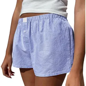 Women's Plaid Lounge Shorts Cute Summer Y2K Pajama Bottoms Sleepwear with Vintage Style Gingham Design for Casual, Beach Chic Summer Looks