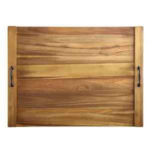 【GARVEE】30 x 22 inch Acacia Wood Gas Stove Cover with Handles, Noodle Board Stove Cover, Multiple Wood Stove Top Cover Board for Gas Stove, Covers-Sink Cover RV Stove Top Cover