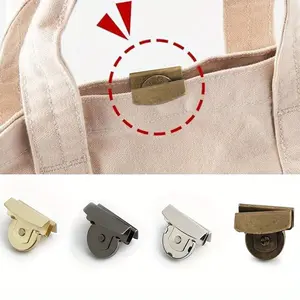 2pcs Canvas Bag Wallet Edge Magnetic Alloy Snap Closure, 4 Colors, No-Sew Magnetic Buckle for Single-Shoulder Bags & Clothes, Accessories For Bags, DIY Crafts Accessory